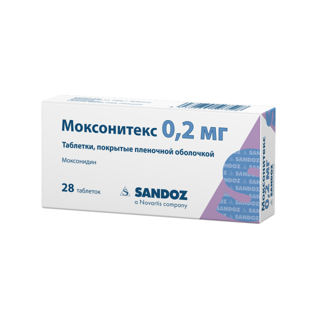 Моксонитекс таблетки покрытые оболочкой 0,2мг №28 купить в Москве по цене от 300 рублей