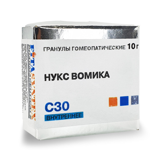Нукс Вомика (Стрихнос) С-30 гранулы 10г купить в Москве по цене от 191 рублей