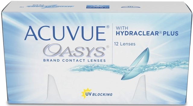 Изображение товара Двухнедельные контактные линзы Acuvue Oasys Johnson Johnson с УФ-защитой и высокой пропускной спосо