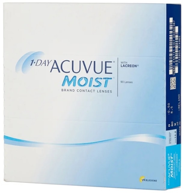 Изображение товара Контактные линзы однодневные ACUVUE MOIST диоптрии -6,00 радиус 8,5 №90