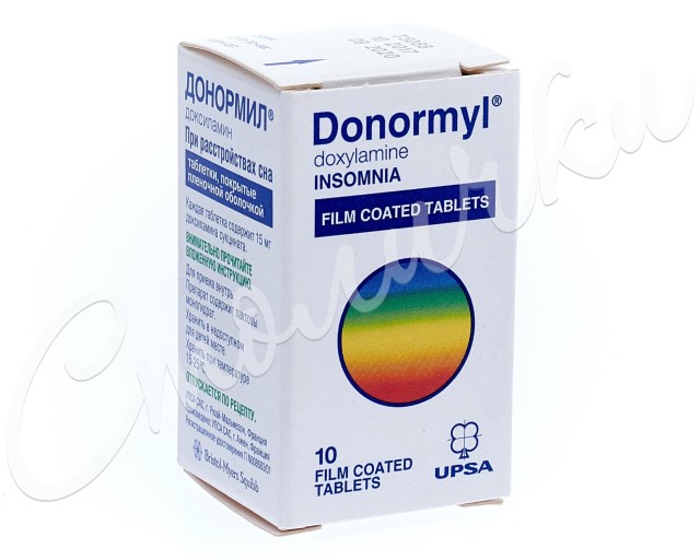 Изображение товара Донормил таблетки 15мг №10 для восстановления сна быстро и без побочных эффектов