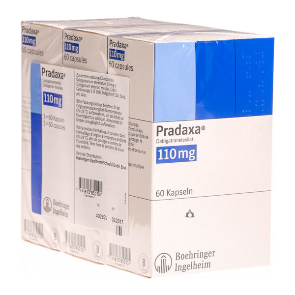 Изображение товара Прадакса капсулы 110мг для профилактики инсульта и тромбообразования