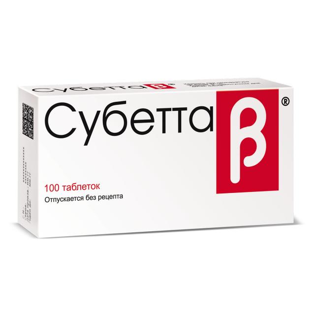 Изображение товара Субетта таблетки для рассасывания при сахарном диабете 100 шт