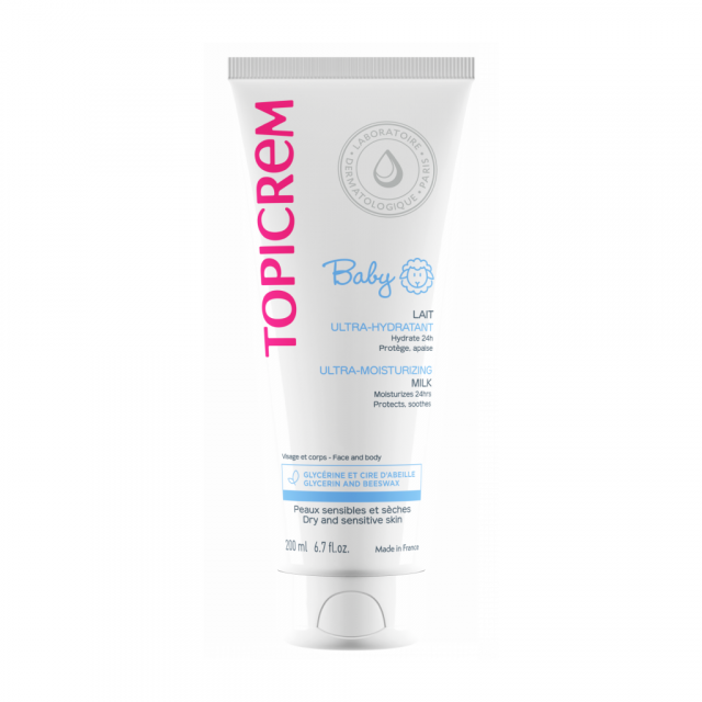 Изображение товара Топикрем Беби молочко ультра-увлажненное 200 мл для чувствительной кожи новорожденных