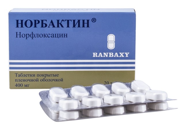 Изображение товара Норбактин таблетки покрытые оболочкой 400мг №20