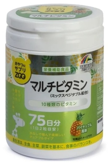 Изображение товара Юнимат ZOO-Мультивитамин таблетки 1000мг для взрослых и детей 150 шт