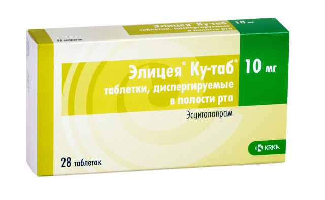 Изображение товара Элицея Ку-таб таблетки диспергируемые 10мг №28 для лечения депрессии тревожных расстройств