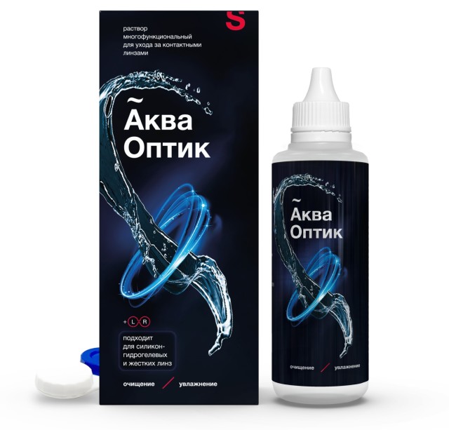 Изображение товара Многофункциональный раствор для ухода за контактными линзами АкваОптик 120мл