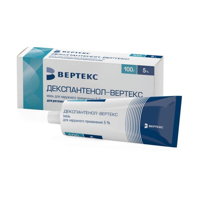 Изображение товара Декспантенол-Вертекс мазь 5% 100 г для заживления и ухода за кожей