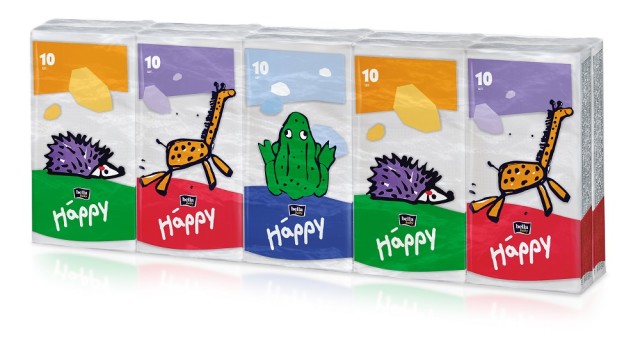Изображение товара Бумажные платочки Bella baby Happy Звери 10x10 шт мягкие для носа