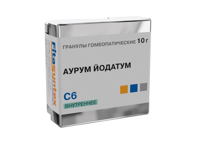 Изображение товара Аурум Йодатум С-6 гранулы 10г для лечения хронических заболеваний Изображение товара Аурум Йодатум С-6 гранулы 10г для лечения хронических заболеваний