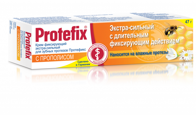 Изображение товара Протефикс крем для фиксации зубных протезов экстра сильный прополис 40мл