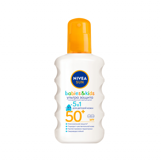 Изображение товара Детский солнцезащитный спрей NIVEA SUN SPF50+ 200 мл ультра защита