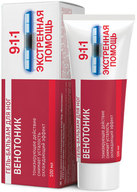 Изображение товара 911 Экстр.Помощь гель-бальзам для ног Венотоник 100мл