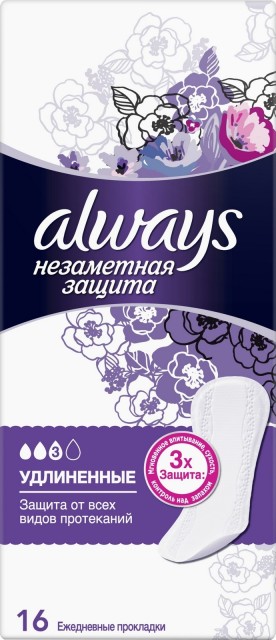 Изображение товара Ежедневные гигиенические прокладки Always Незаметная Защита №16