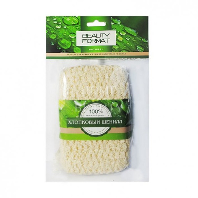 Изображение товара Бьюти Формат мочалка натур. хлопковый шенилл брус арт.58715-7244