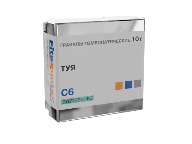 Изображение товара Гомеопатические гранулы Туя Окциденталис С-6 10 г для лечения различных заболеваний