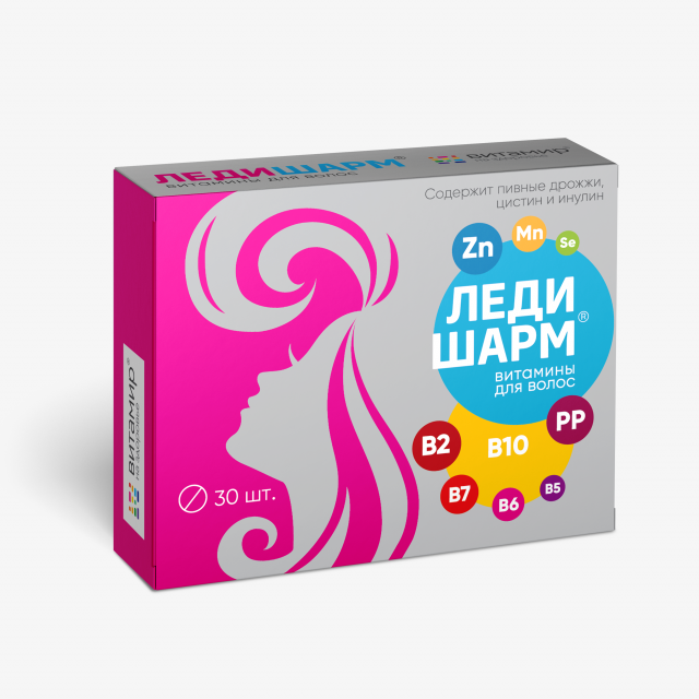 Изображение товара Ледишарм витамины для волос таблетки Витамир №30