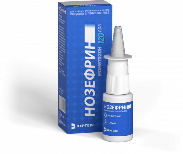 Изображение товара Нозефрин спрей назальный 50мкг/доза 120доз 18г