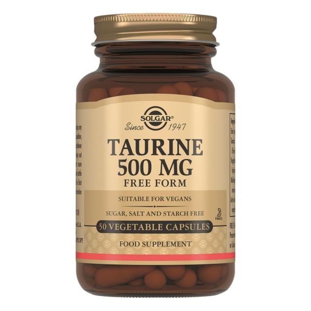 Изображение товара Солгар Таурин капсулы 500мг No50 - поддержка обмена энергии и печени
