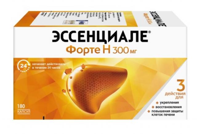 Изображение товара Эссенциале форте Н капсулы 300 мг No180 - гепатопротектор для восстановления печени