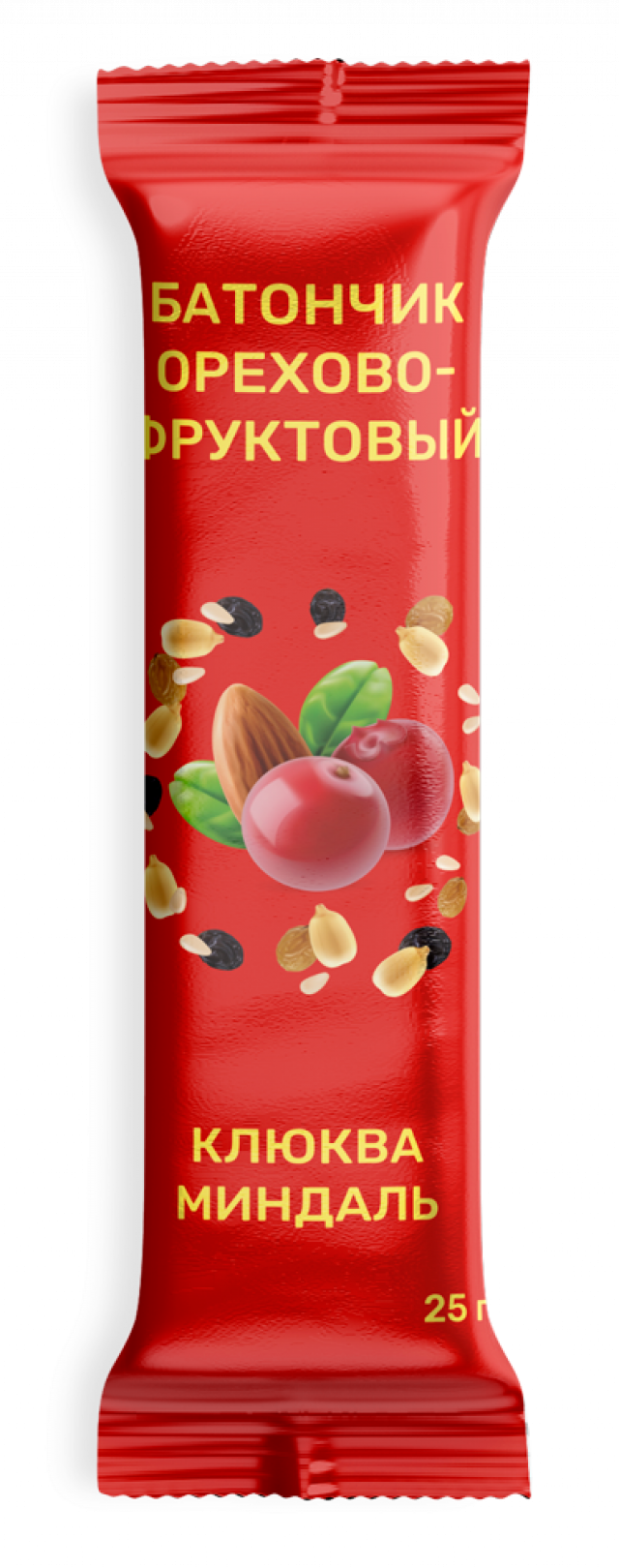 Изображение товара Батончики клюква/миндаль 25г