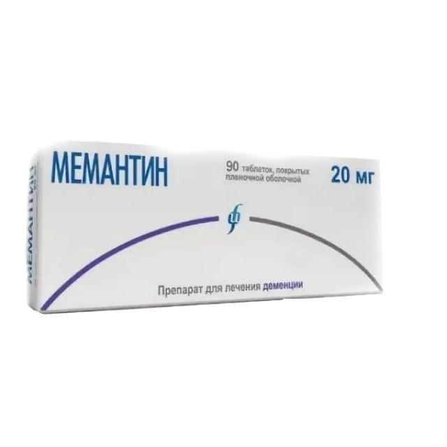 Мемантин Изварино таблетки покрытые оболочкой 20мг №90 купить в Москве по цене от 5353.5 рублей