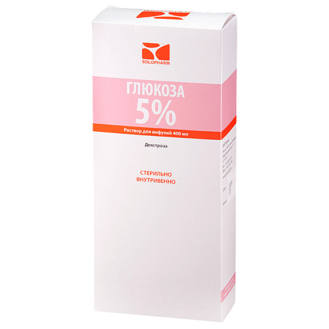 Изображение товара Глюкоза раствор для инфузий 5% 400 мл Гротекс для регидратации и парентерального питания