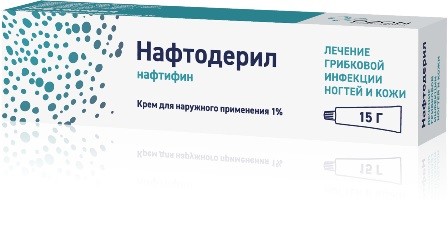 Изображение товара Нафтодерил крем 1% 15г противогрибковое средство для кожи и ногтей