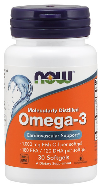 Изображение товара Нау Фудс Омега-3 капсулы 1000мг №30 для здоровья сердца и сосудов