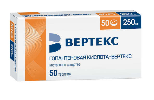Изображение товара Гопантеновая кислота-Вертекс таблетки 250мг №50