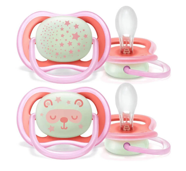 Изображение товара Пустышка Philips Avent ultra air night 6-18 мес. 2 шт с футляром для стерилизации