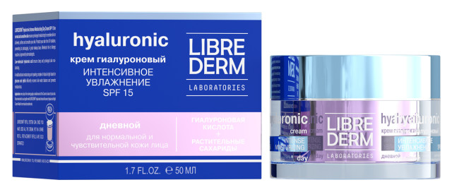 Изображение товара Либридерм Гиалурон крем Интенсивное увлажнение СПФ15 дневной 50мл
