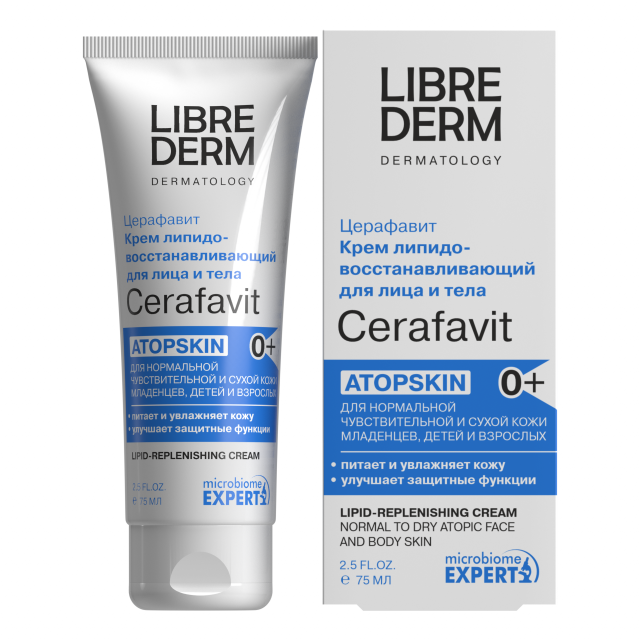 Изображение товара Либридерм Церафавит липидовосстанавливающий крем для лица и тела 75мл для сухой и чувствительной ко
