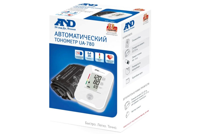 Изображение товара Эй Энд Ди Тонометр автомат UA-780 с адаптером/манжета стандарт