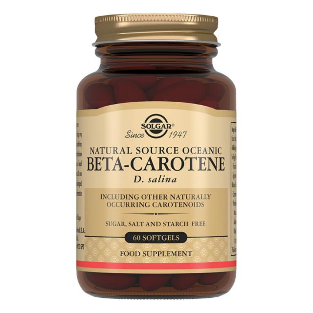 Изображение товара Капсулы Солгар Бета-каротин из океанической водоросли D.Salina 60 шт для здоровья глаз и кожи