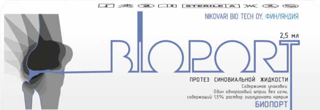 Изображение товара Биопорт протез синовиальной жидкости 1,5% 2,5мл №1 для терапии остеоартроза