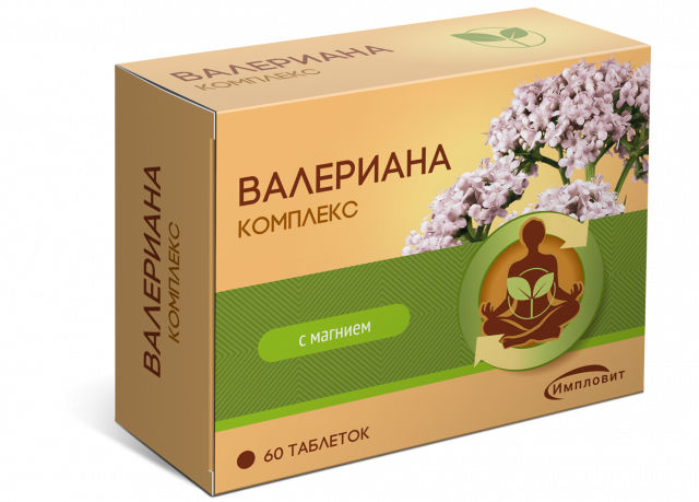 Изображение товара Валериана Комплекс таблетки 600мг №60 Импловит