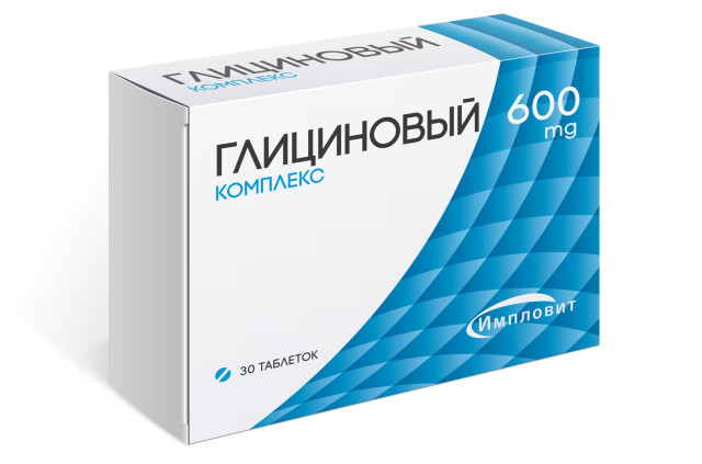 Изображение товара Глициновый комплекс таблетки 600мг №30 Импловит для нервной системы здоровье память