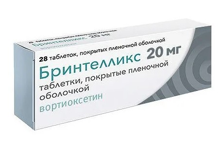 Изображение товара Бринтелликс таблетки покрытые оболочкой 20мг №28 антидепрессант для лечения депрессии