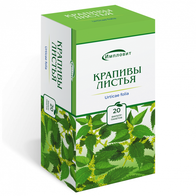 Изображение товара Крапива листья 1,5г пакетик №20 для кровоостанавливающего и гинекологического применения