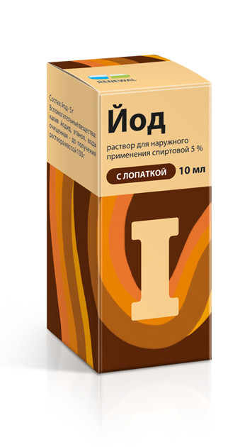 Изображение товара Йод раствор спиртовой 5% 10мл Реневал антисептик для кожи