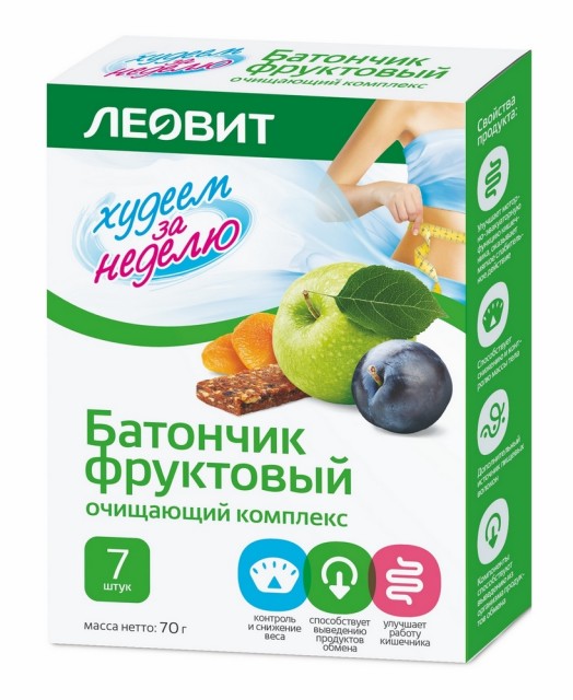 Изображение товара Фруктовый батончик Очищающий комплекс №7 для очистки организма и похудения