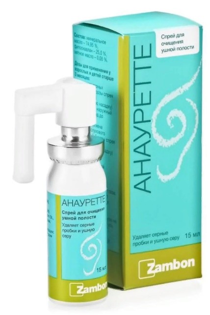 Изображение товара Анауретте ушной спрей 15 мл для очищения слухового прохода