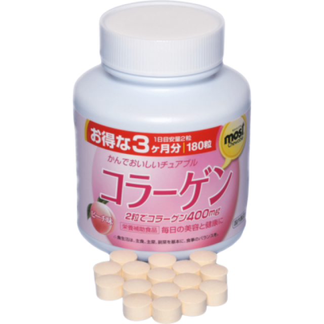 Изображение товара Орихиро Коллаген таблетки жевательные персик №180