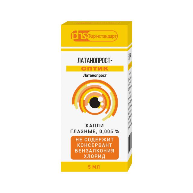 Изображение товара Латанопрост-Оптик капли глазные 0.005% 5мл