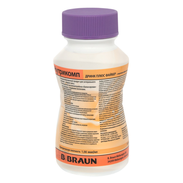Изображение товара Нутрикомп Дринк Плюс Файбер персик-абрикос 200мл