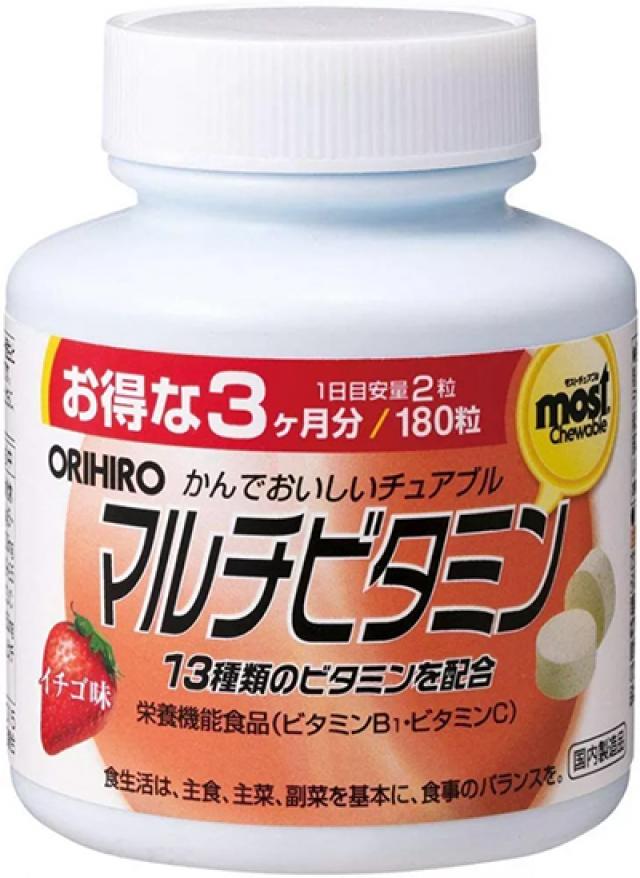 Изображение товара Орихиро Мультивитамины таблетки жеват. клубника №180