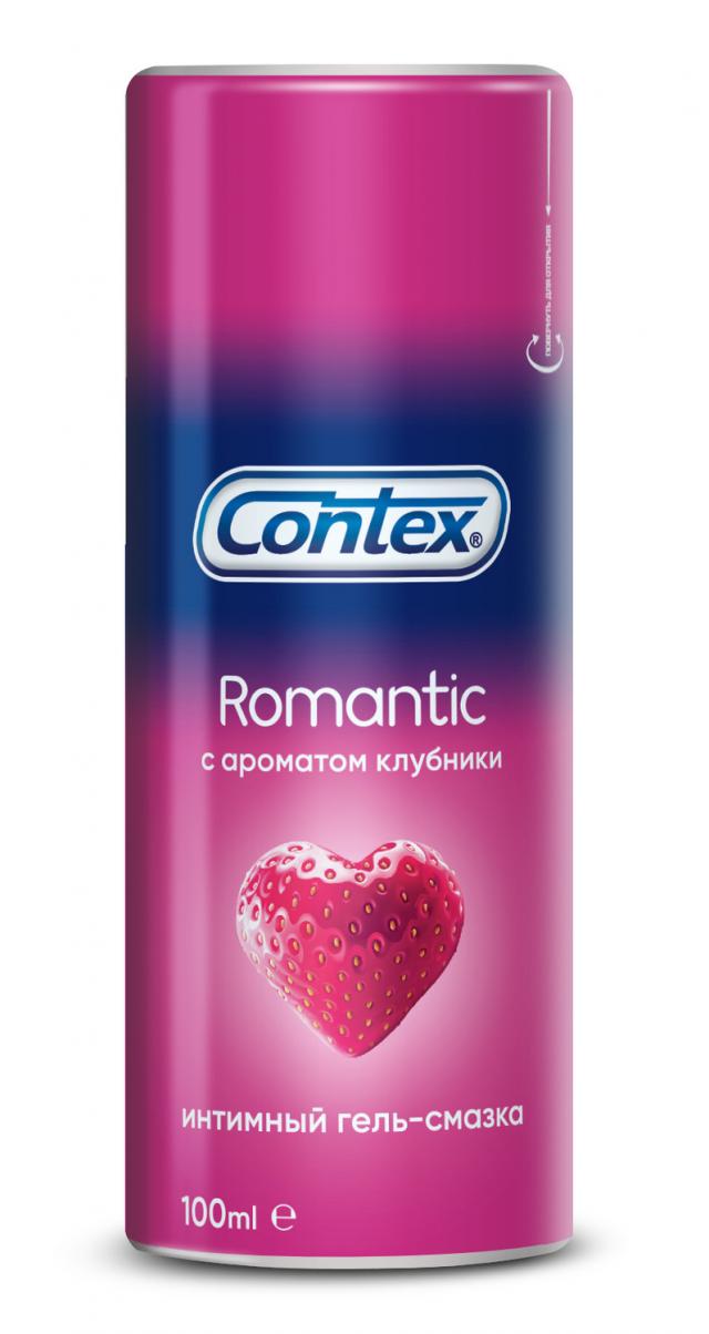 Изображение товара Контекс гель-смазка Romantic с ароматом клубники 100 мл для интимного использования