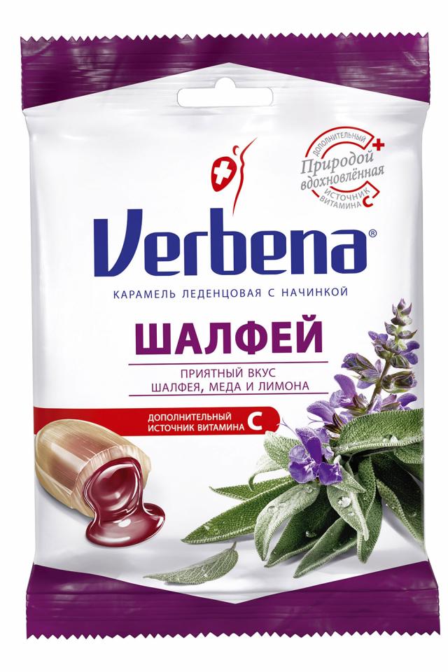 Изображение товара Лечебные леденцы Вербена Карамель Шалфей 60 г для укрепления иммунитета и здоровья горла
